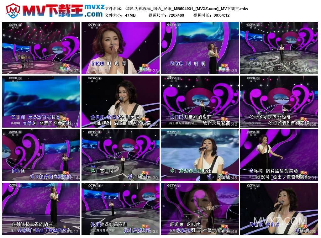 谌容-为你祝福_国语_民歌_MB504931